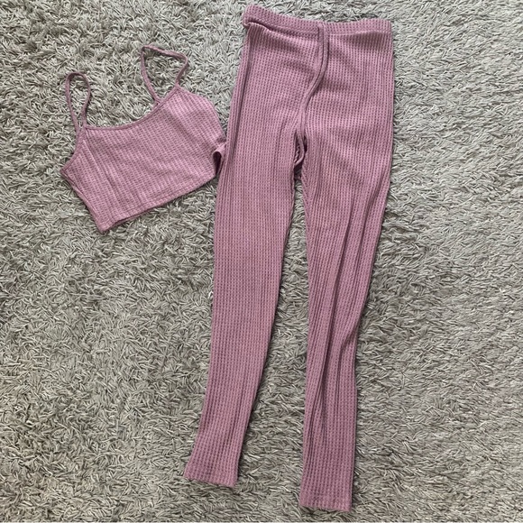 Shein | 2 piece waffle lounge set size small - Picture 7 of 10